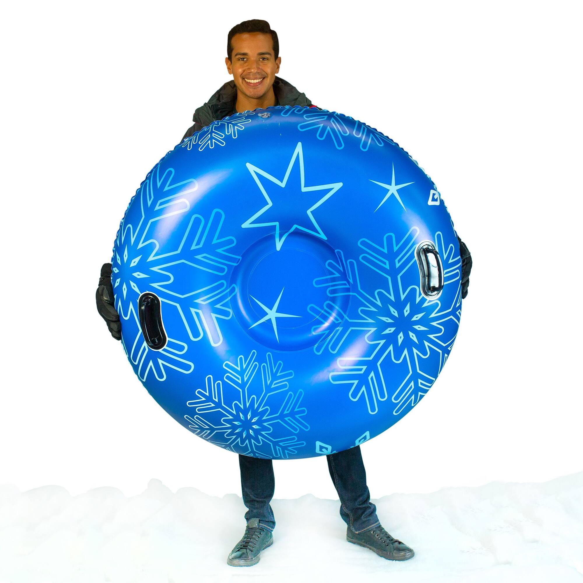 SnowCandy 48" Heavy Duty Pro Edition Deluxe Inflatable Snow Tube
